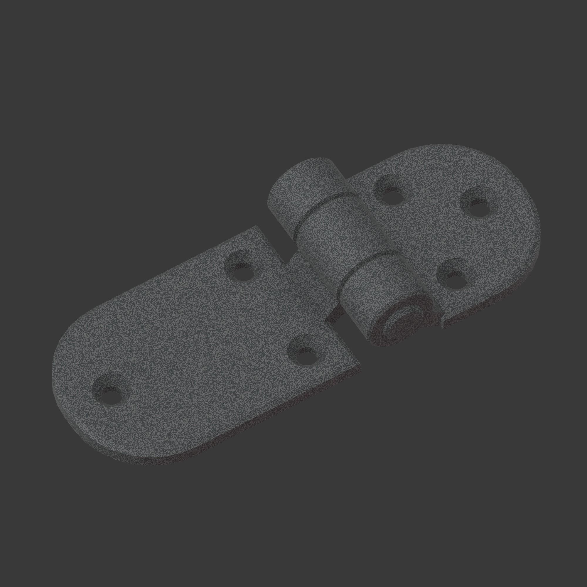 Door hinge 1 Low-poly 3D model_5