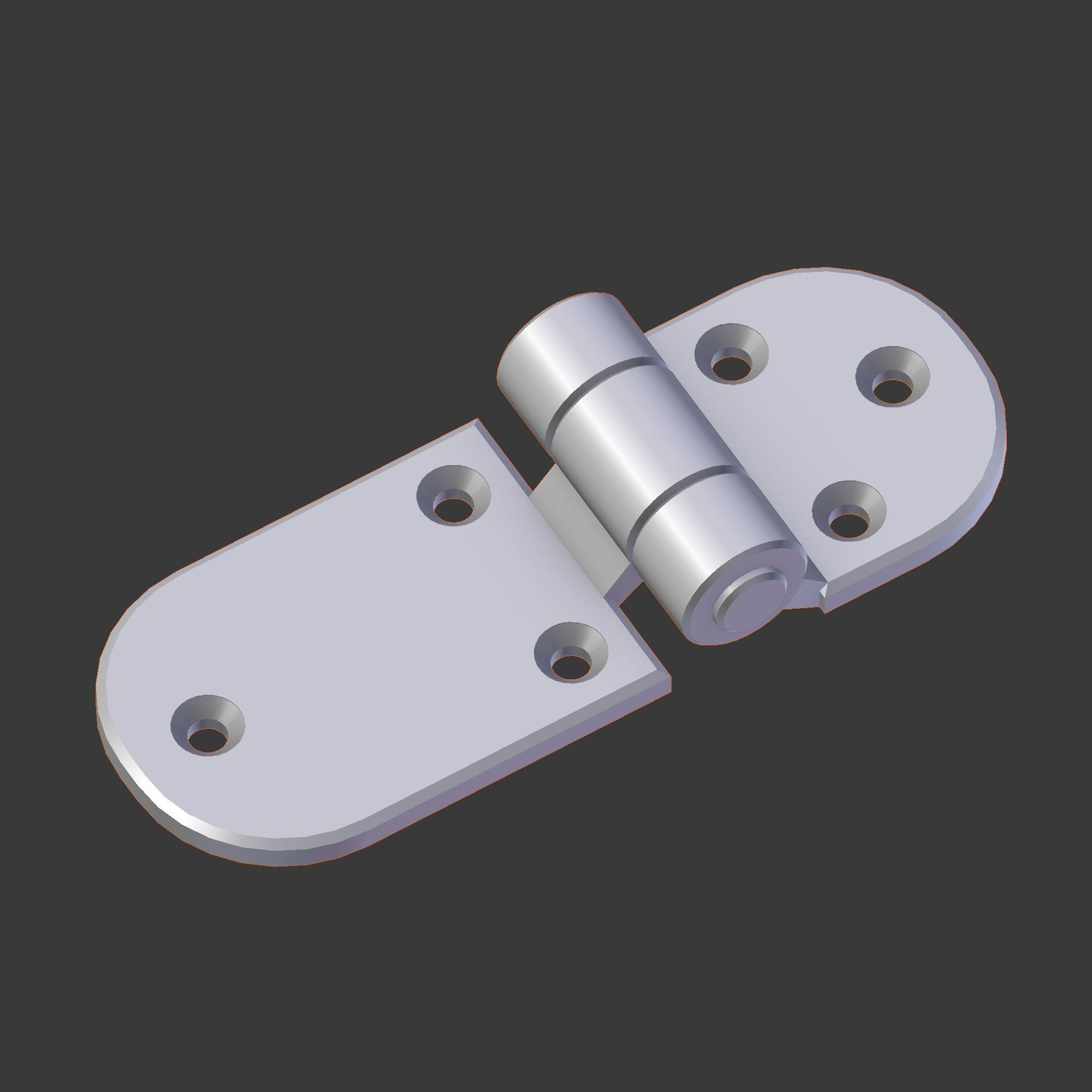 Door hinge 1 Low-poly 3D model_7