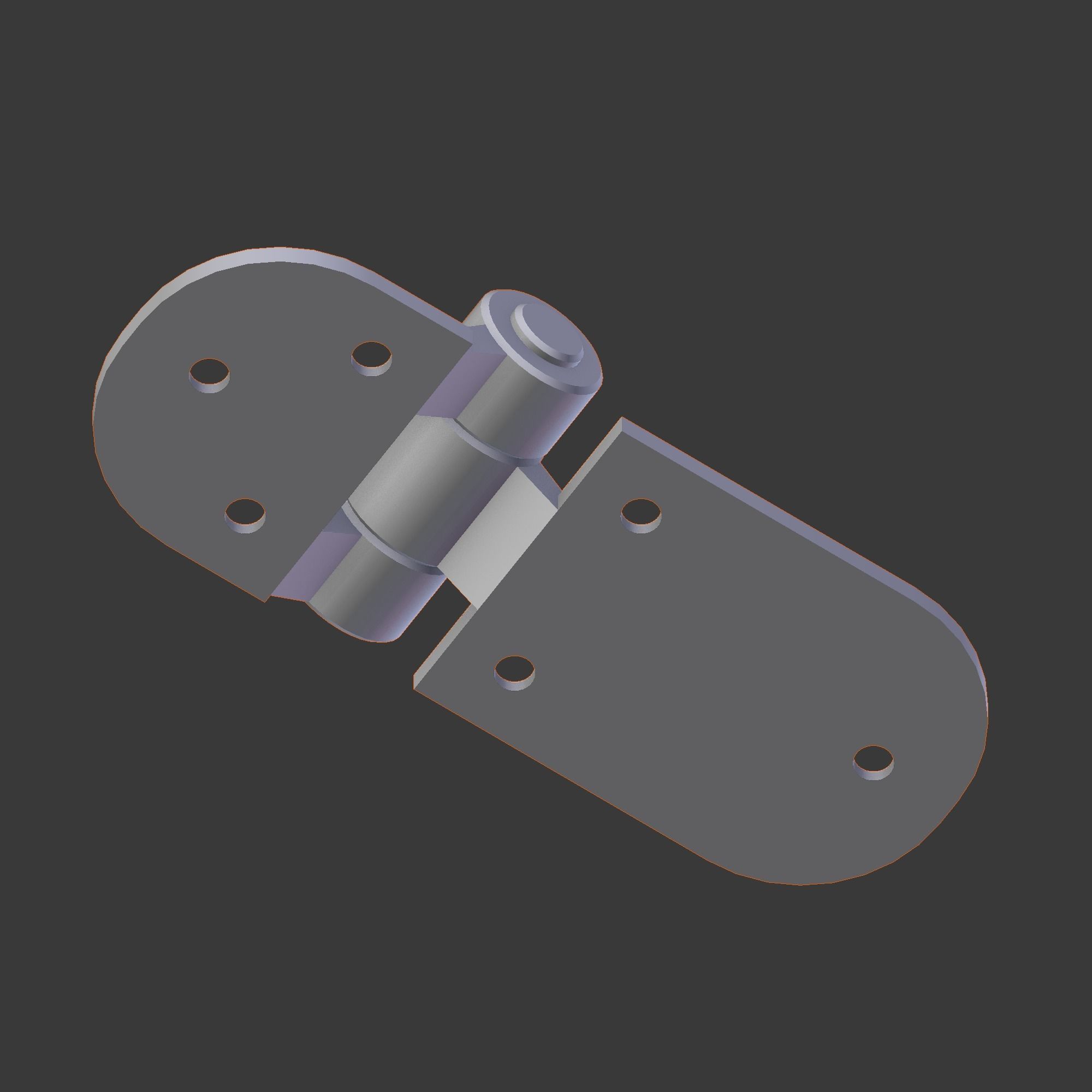 Door hinge 1 Low-poly 3D model_8