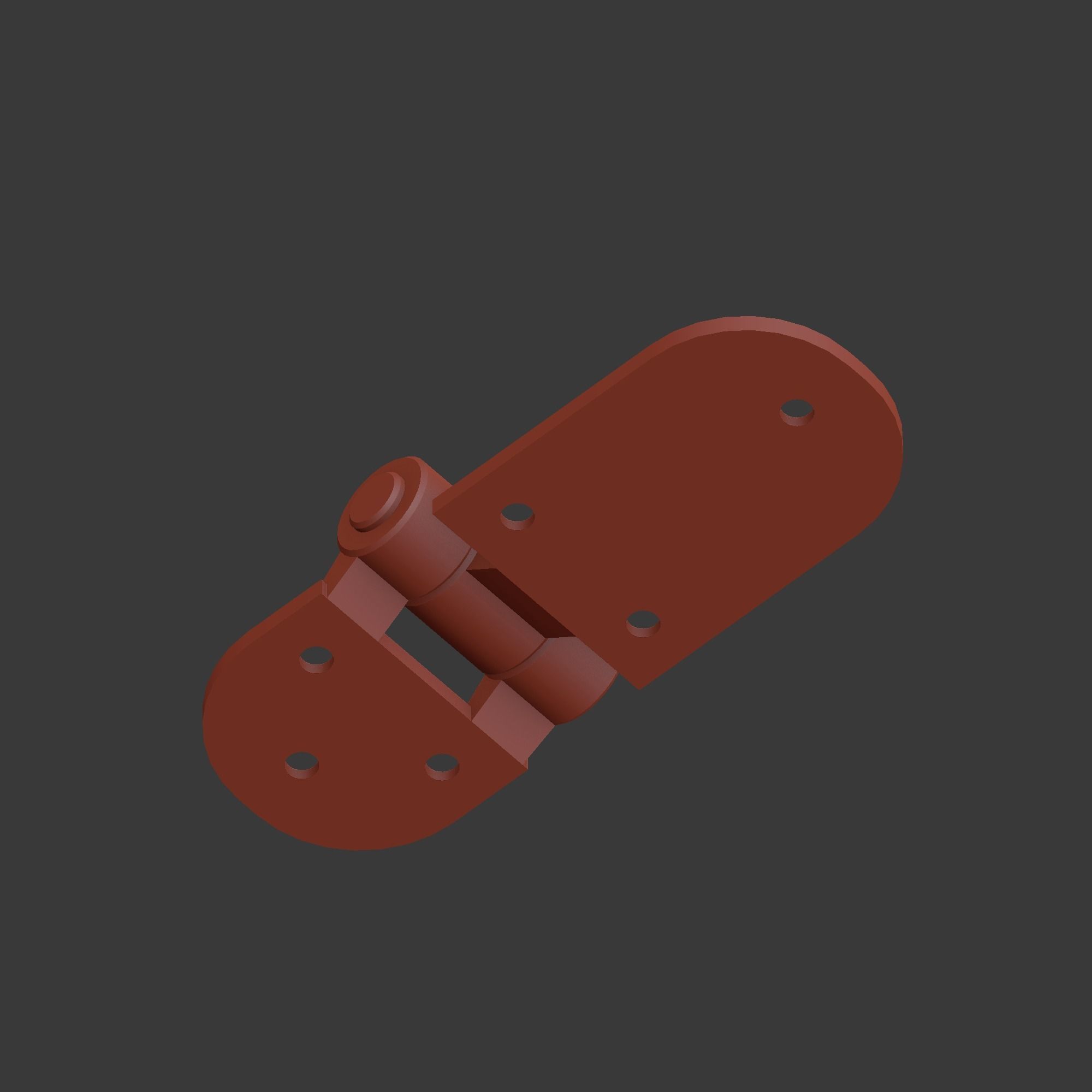 Door hinge 1 Low-poly 3D model_19