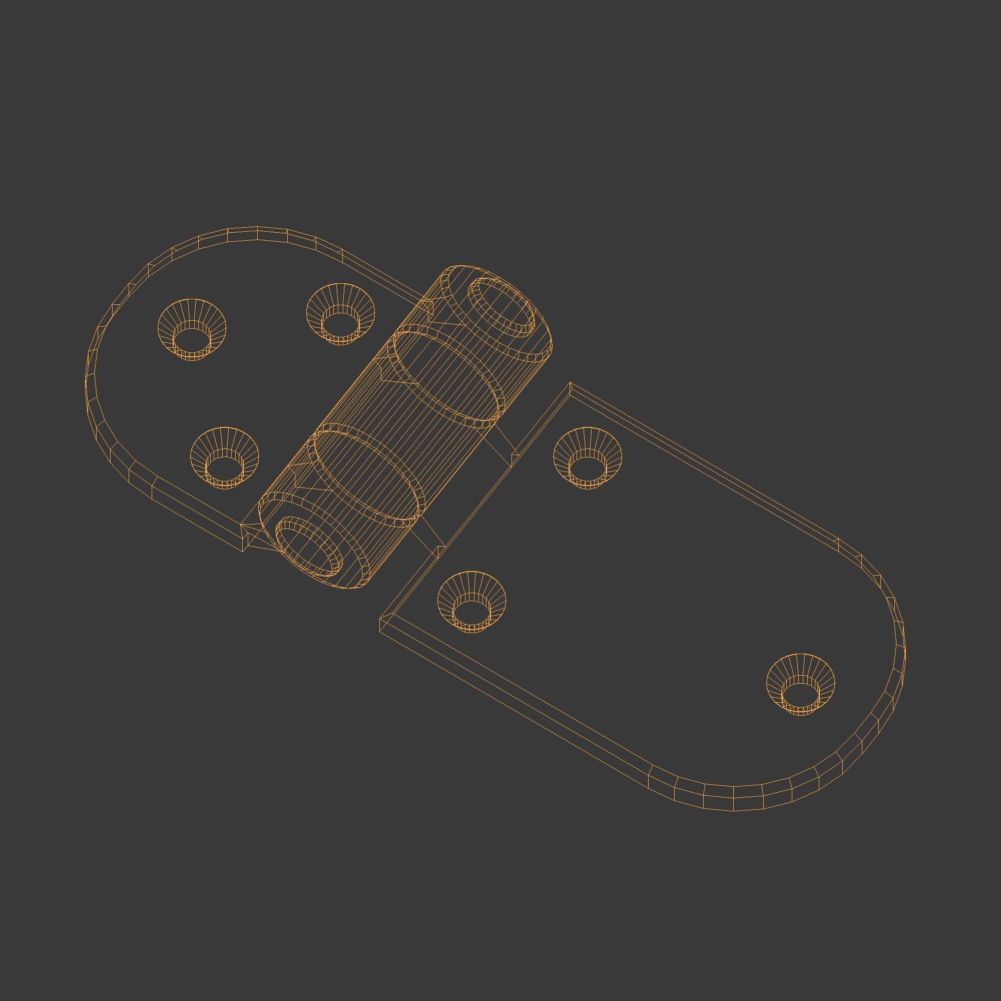 Door hinge 1 Low-poly 3D model_9
