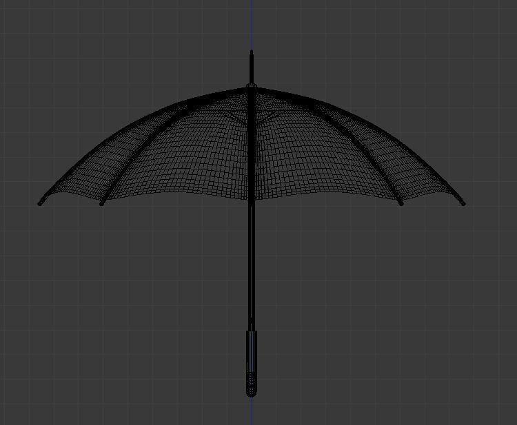 Green Umbrella 3D model_3