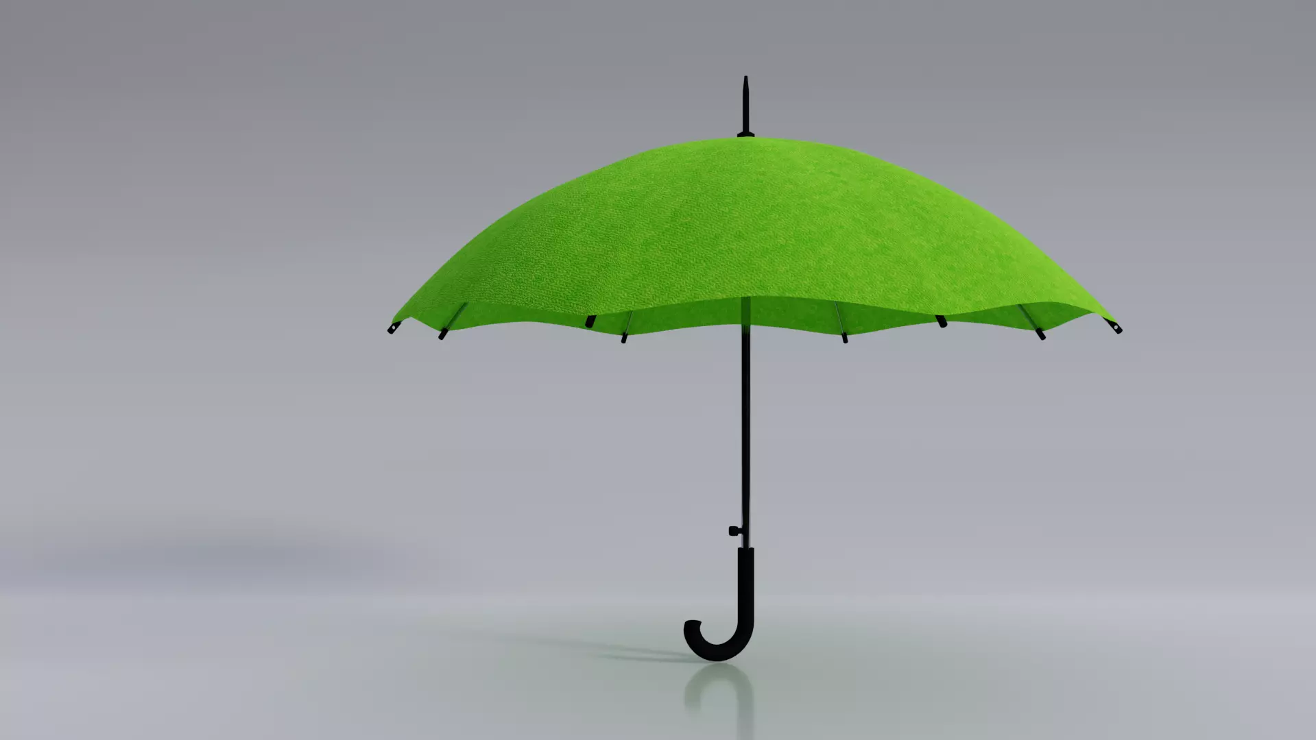 Green Umbrella 3D model_0