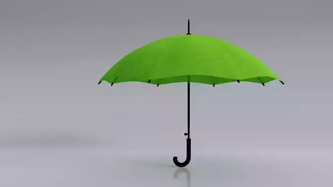 Green Umbrella 3D model