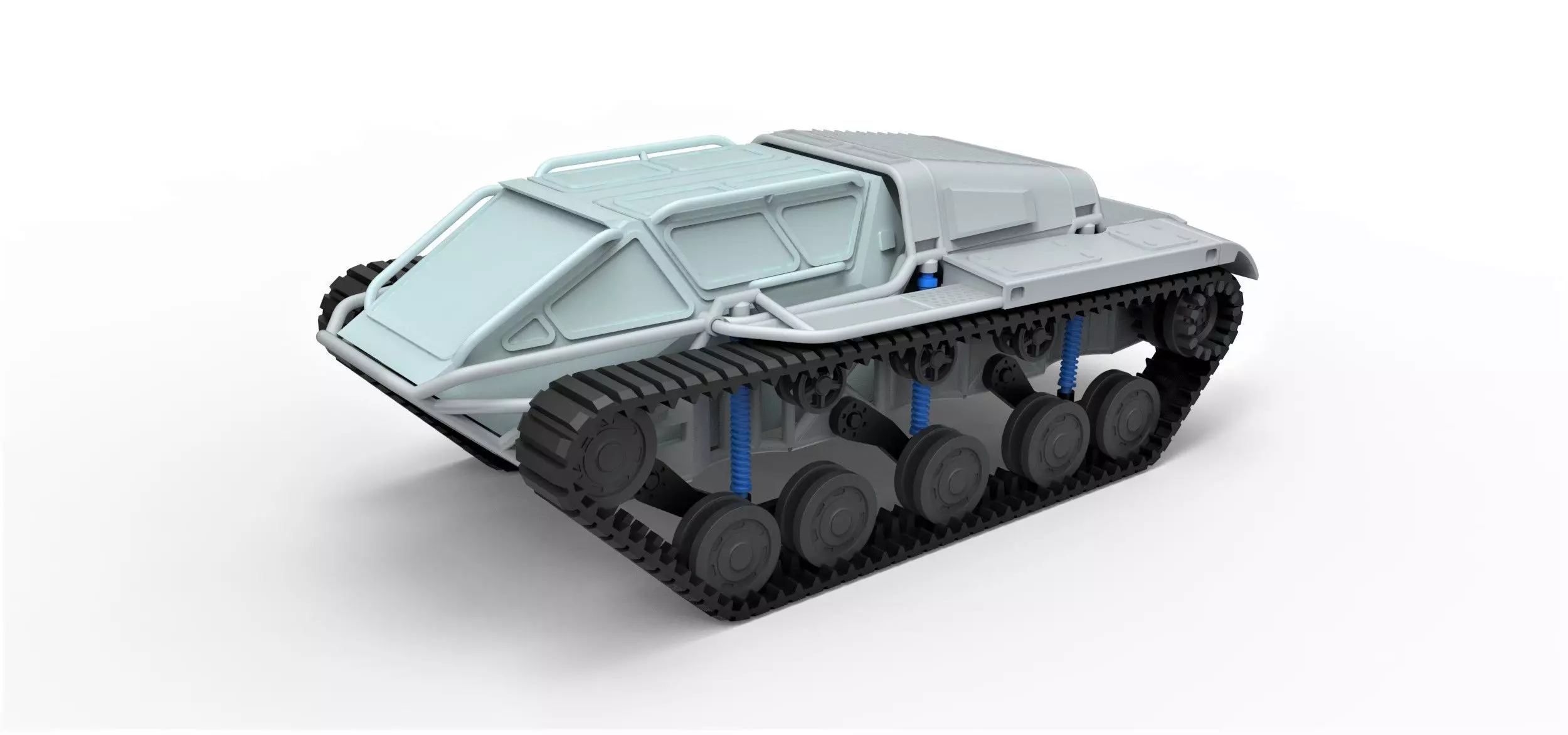 Tracked vehicle Scale 1 to 24 3D print model