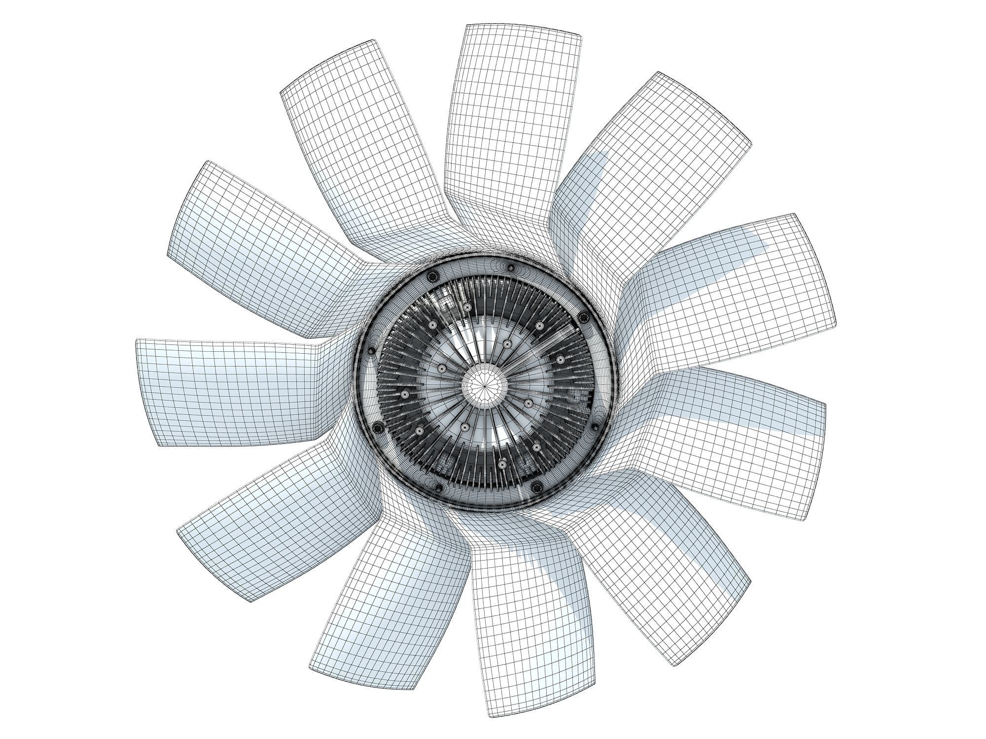 Engine Cooling Fan 3D model_5