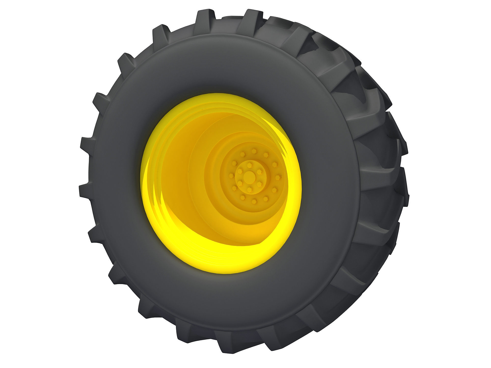 Tractor Tyre 3D model_2
