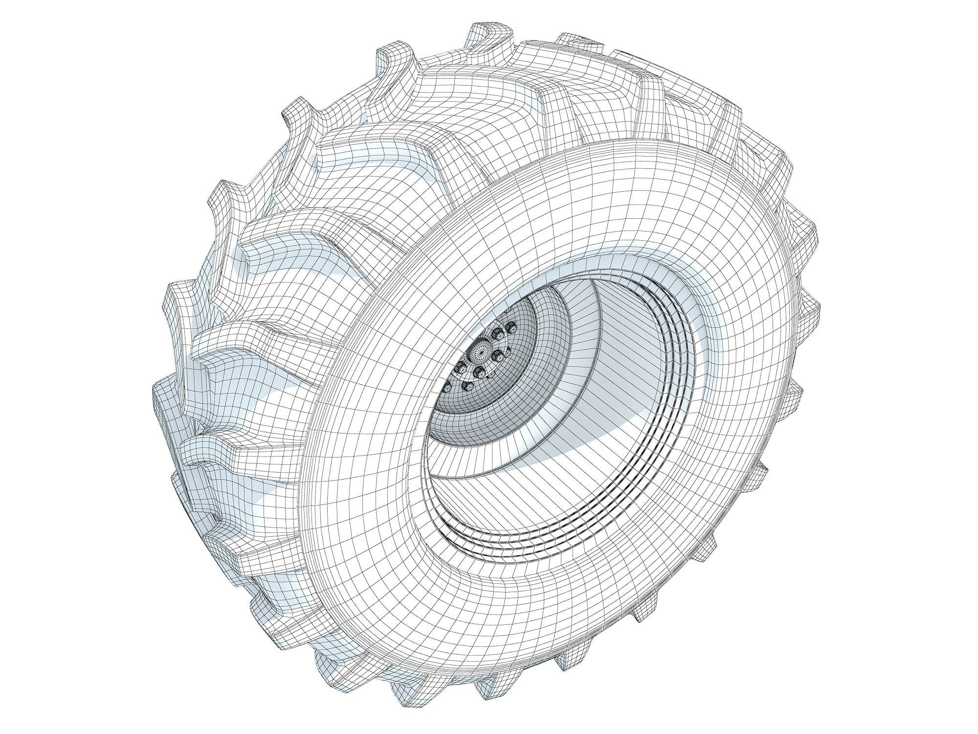 Tractor Tyre 3D model_4