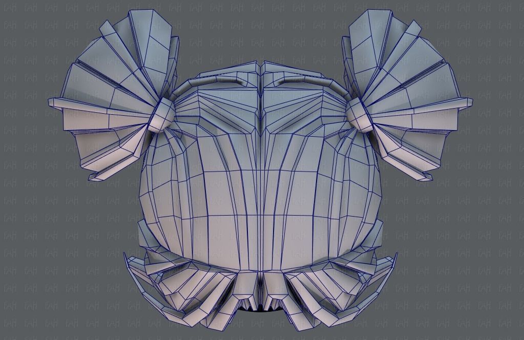 3D Hair style for girl V72 Low-poly 3D model_36