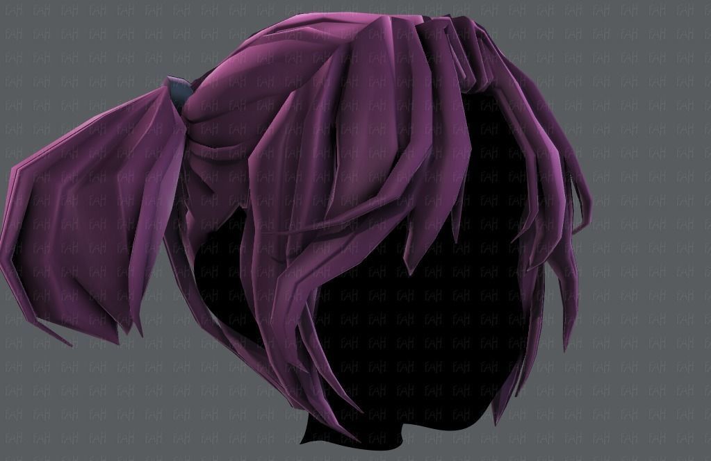 3D Hair style for girl V72 Low-poly 3D model_18