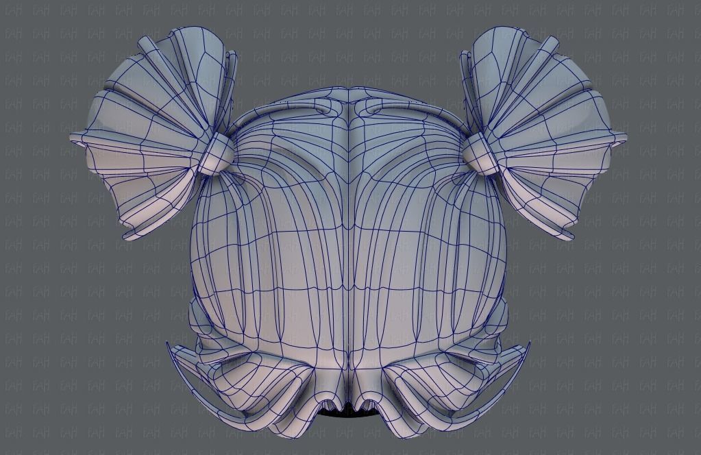 3D Hair style for girl V72 Low-poly 3D model_34