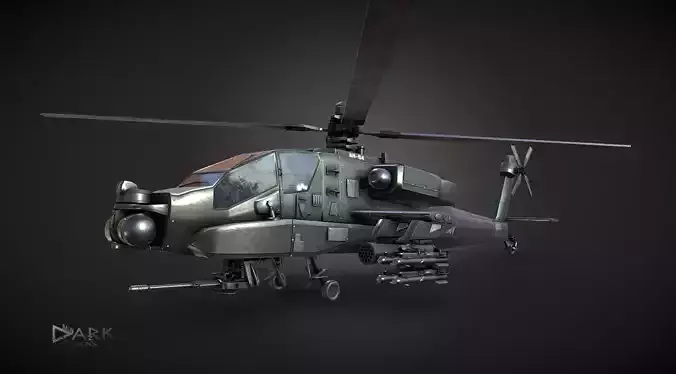Apache AH-64 Attack Helicopter 3D model