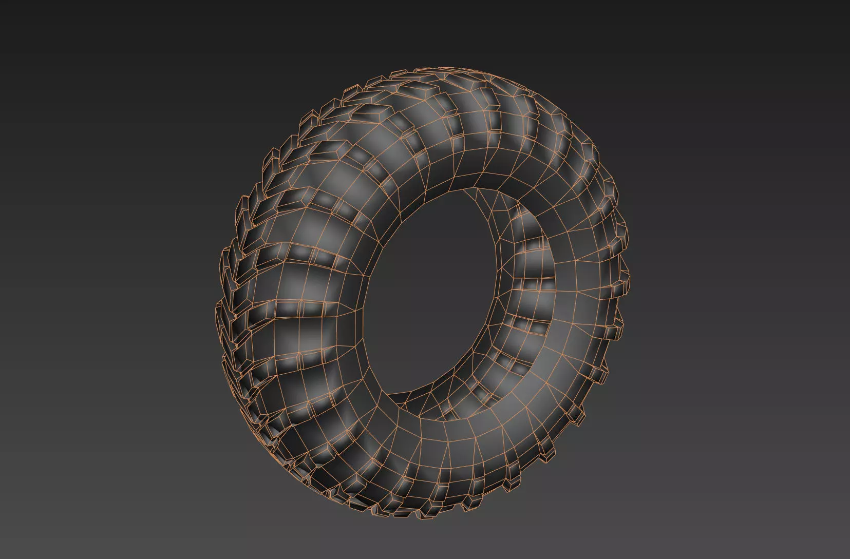 Low poly tyre  game asset uvw Low-poly 3D model_0