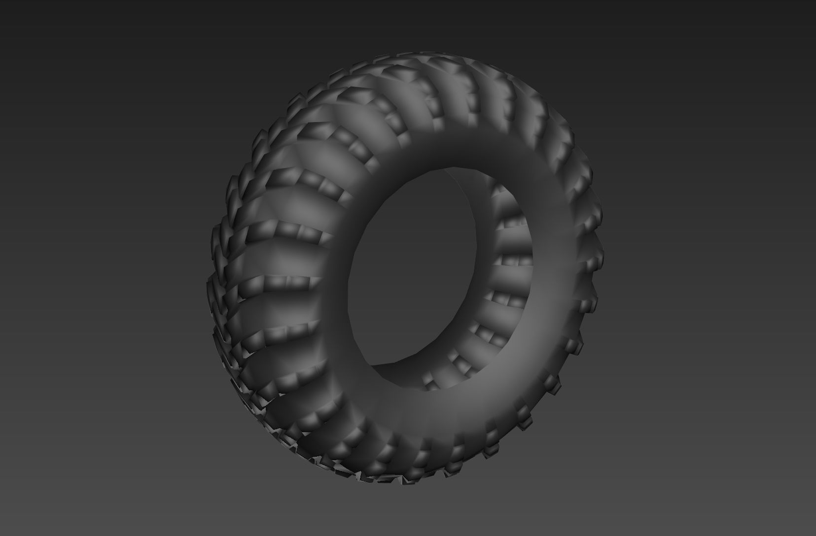 Low poly tyre  game asset uvw Low-poly 3D model_1