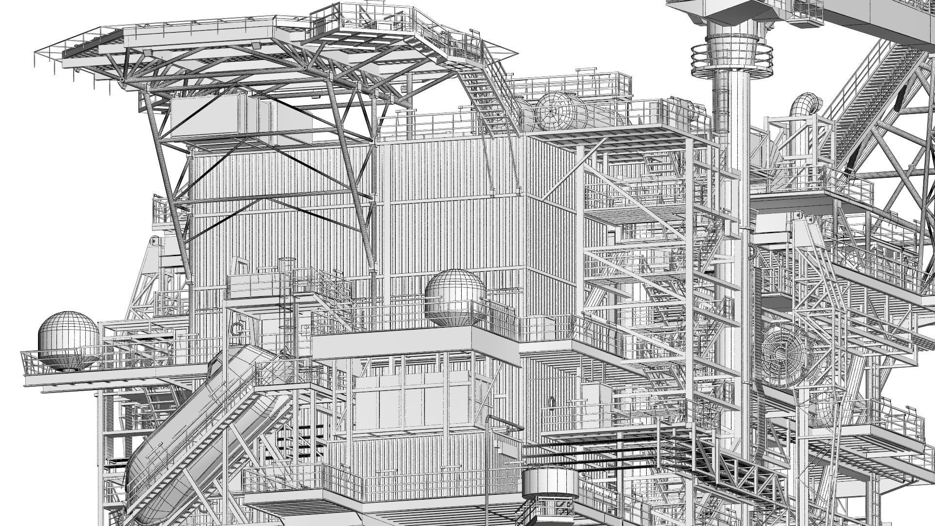 fixed platform Solan 3D model_24