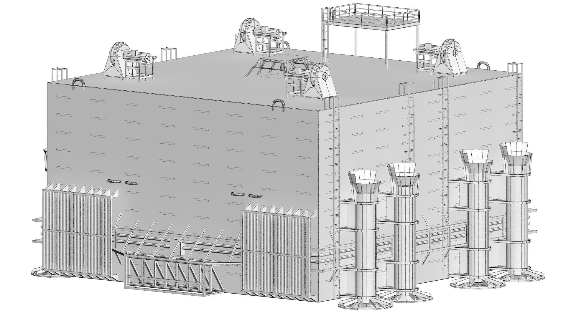 fixed platform Solan 3D model_22