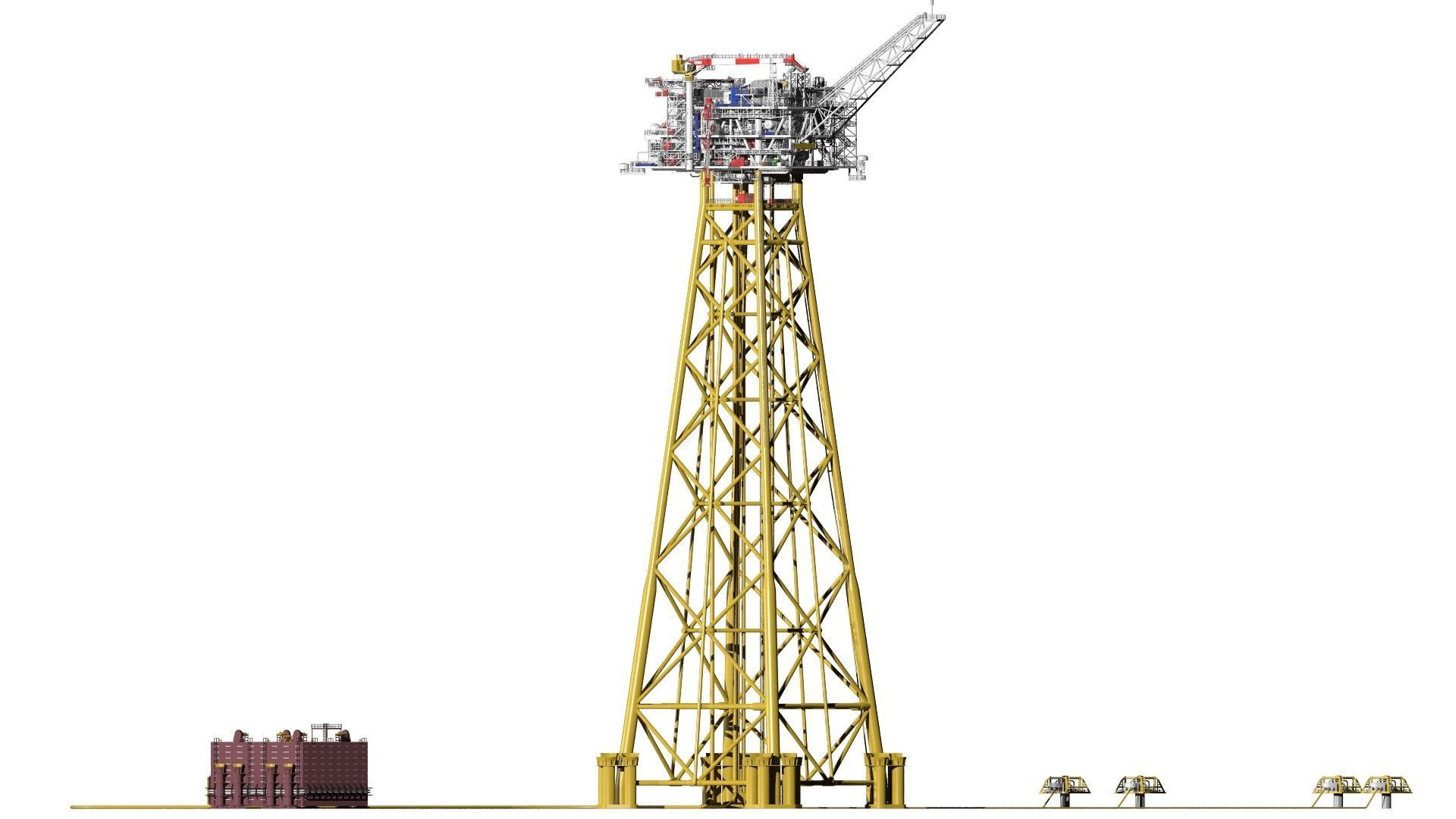 fixed platform Solan 3D model_11