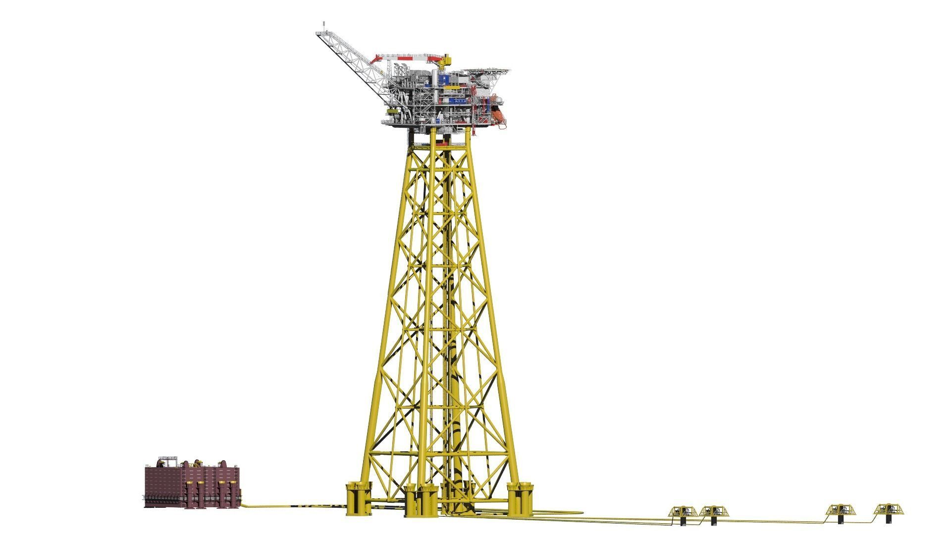 fixed platform Solan 3D model_12