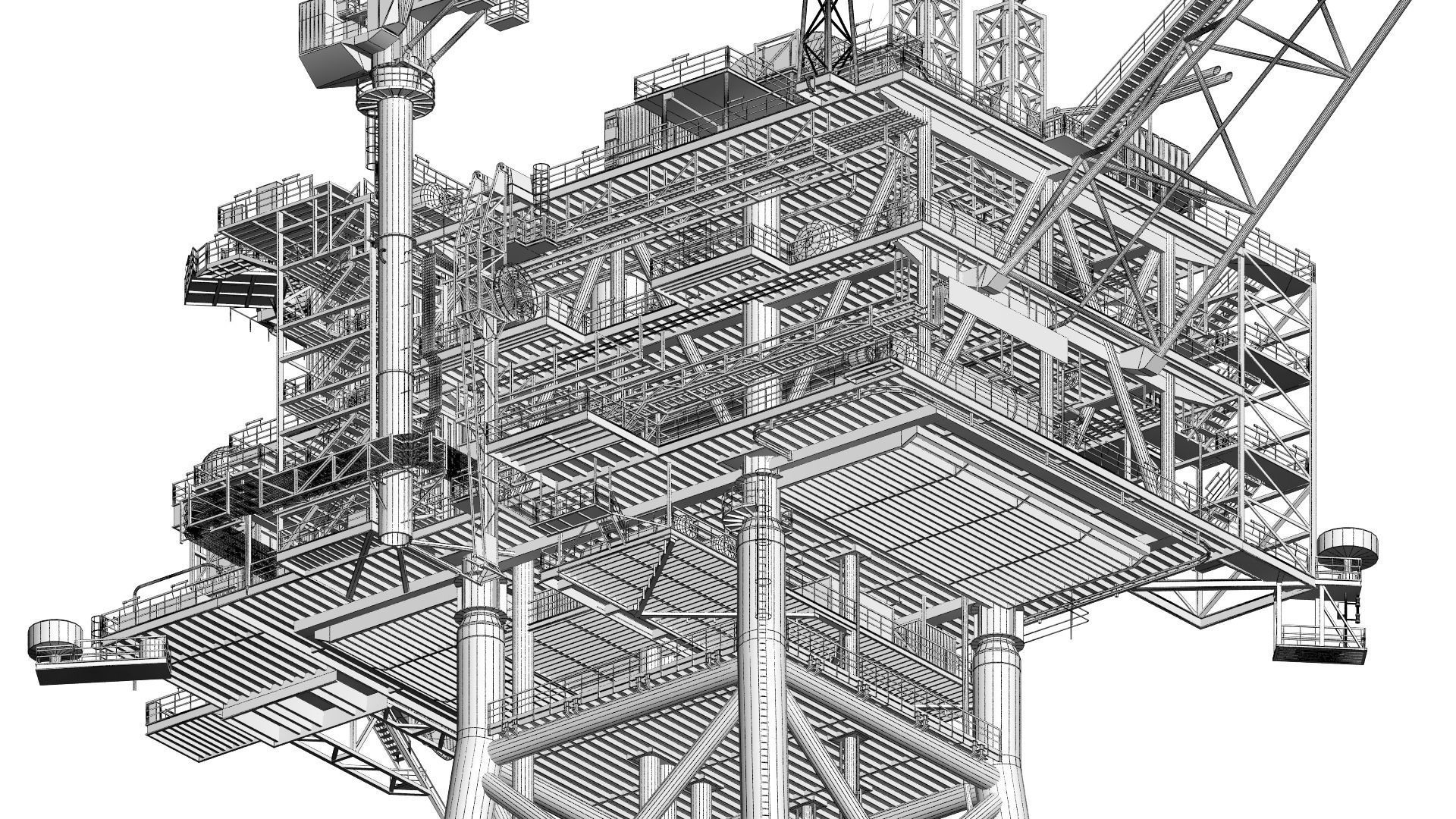 fixed platform Solan 3D model_16