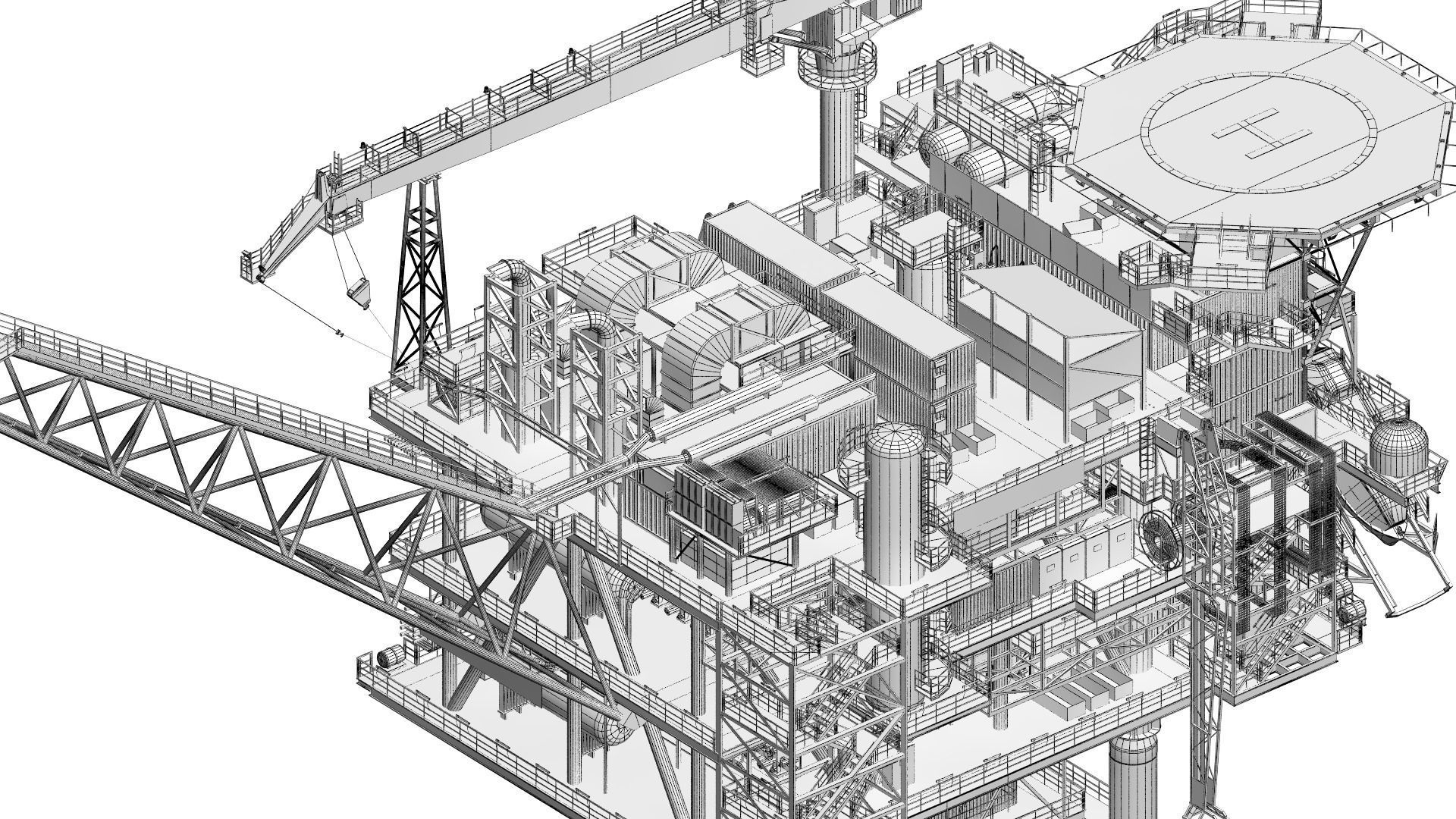 fixed platform Solan 3D model_19