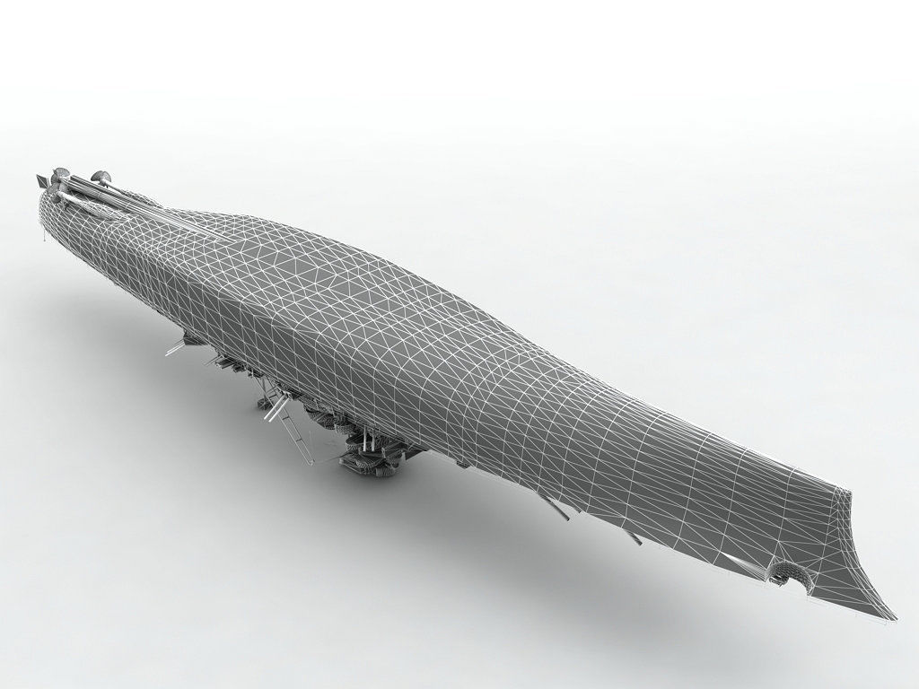 Military Battleship Bizmarck 3D model_6