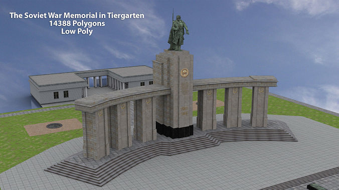Soviet War Memorial in Tiergarten Free low-poly 3D model
