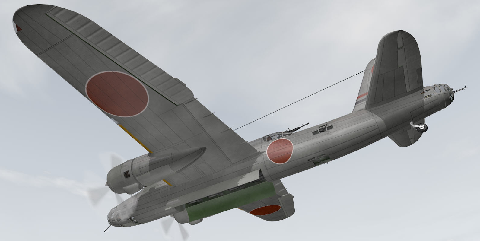 Nakajima Ki-49 Donryu - aka Helen 3D model_11