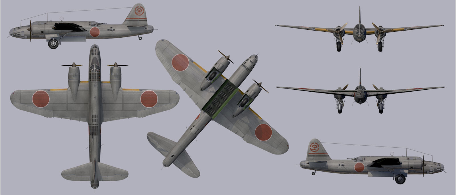 Nakajima Ki-49 Donryu - aka Helen 3D model_12