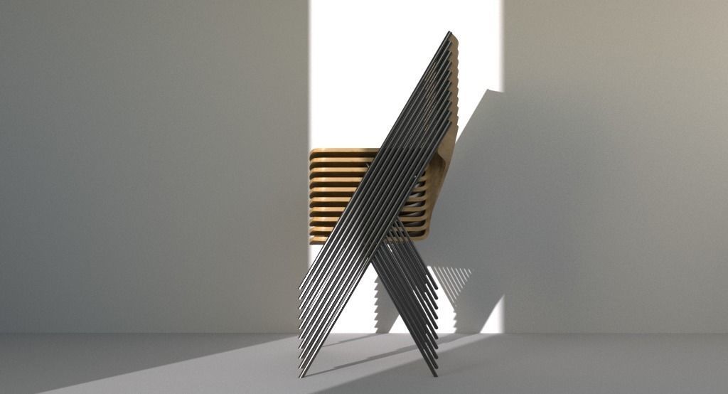 Viccarbe - QUADRA - Stackable chair 3D model_1