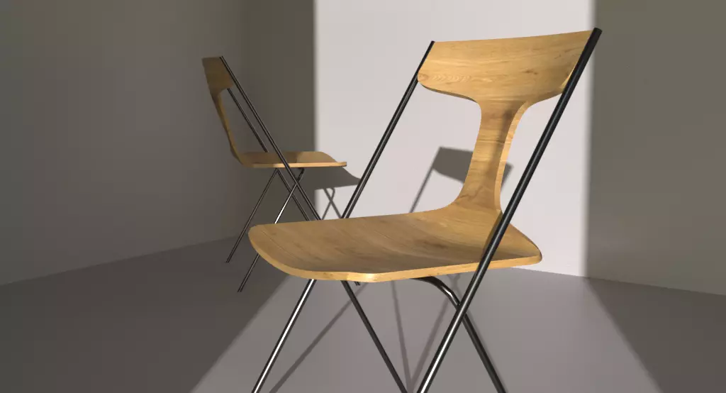 Viccarbe - QUADRA - Stackable chair 3D model_0