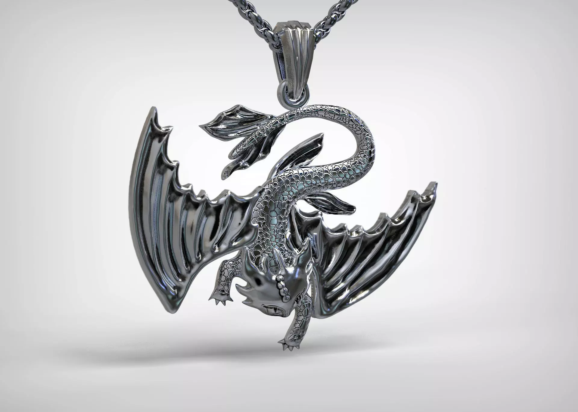 black furia pendant 3D model_0