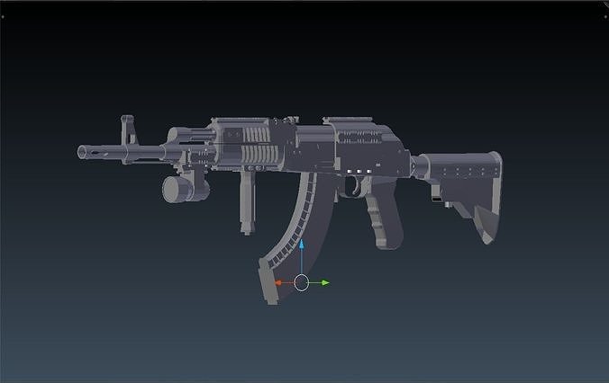 Tactical AK47 3D model
