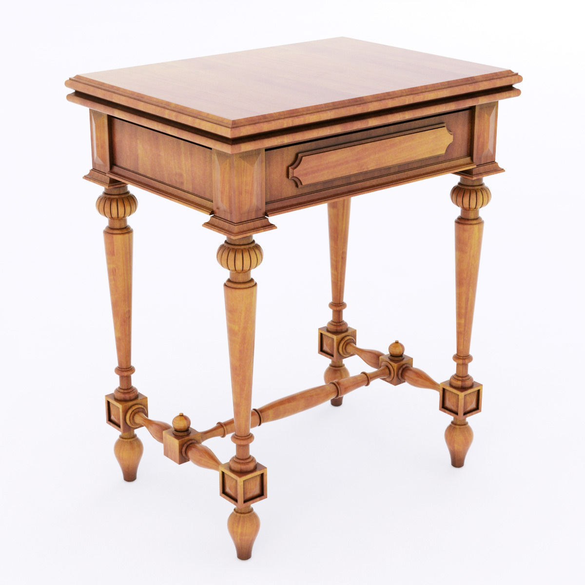 antique wood table 3D Model .max .obj .3ds .fbx - CGTrader.com