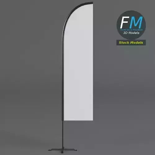 Feather flag 3D model