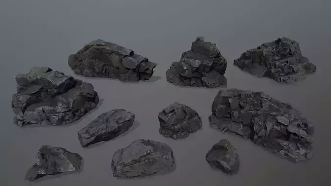 rocks rock Low-poly 3D model