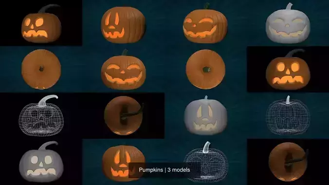 Pumpkins 3D Model Collection