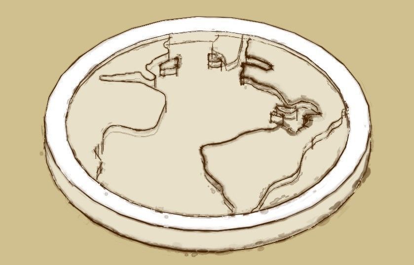 Simple Flat Earth Model Free 3D print model_5