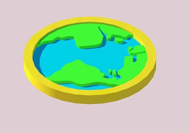 Simple Flat Earth Model Free 3D print model_4