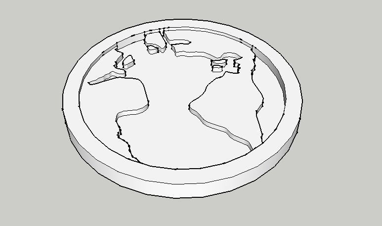 Simple Flat Earth Model Free 3D print model_9