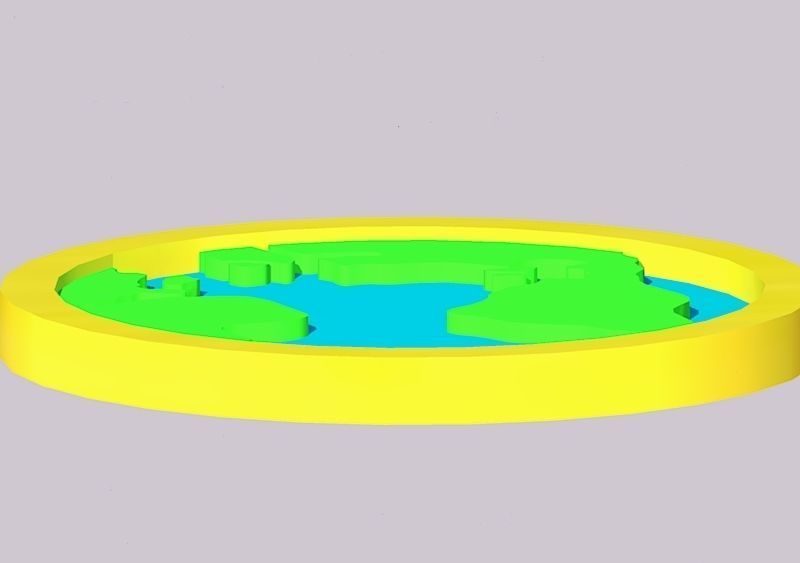 Simple Flat Earth Model Free 3D print model_3