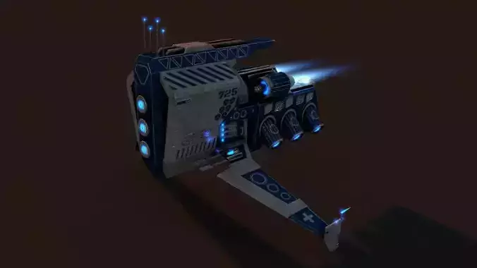 Spacecraft Mini Low-poly 3D model