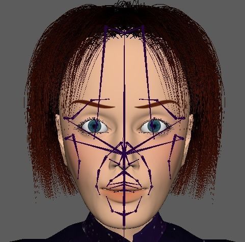 Woman Low-poly 3D model_8