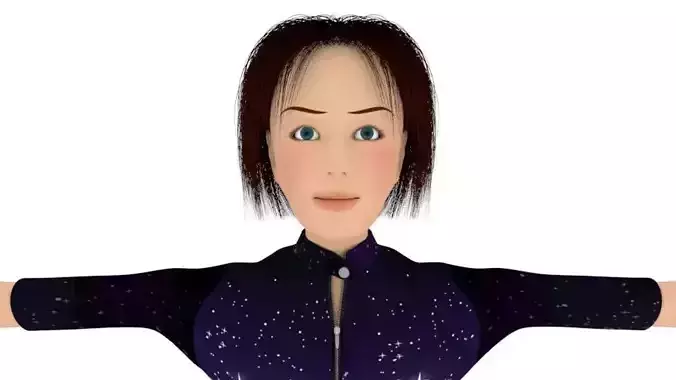 Woman Low-poly 3D model