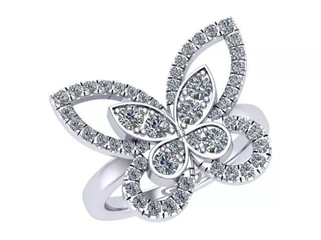 Butterfly Ring 3D print model_0