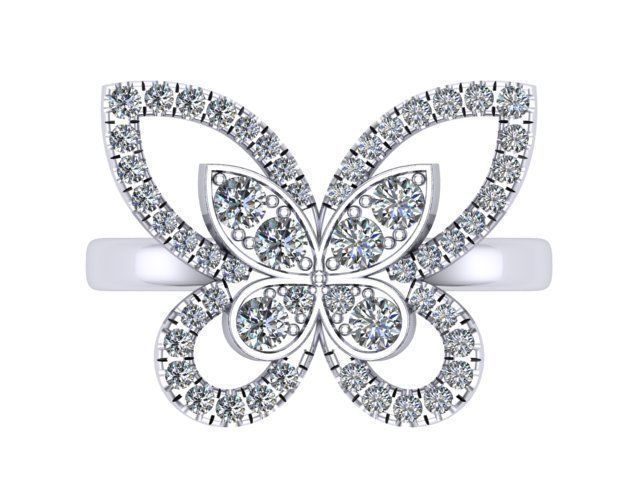 Butterfly Ring 3D print model_1