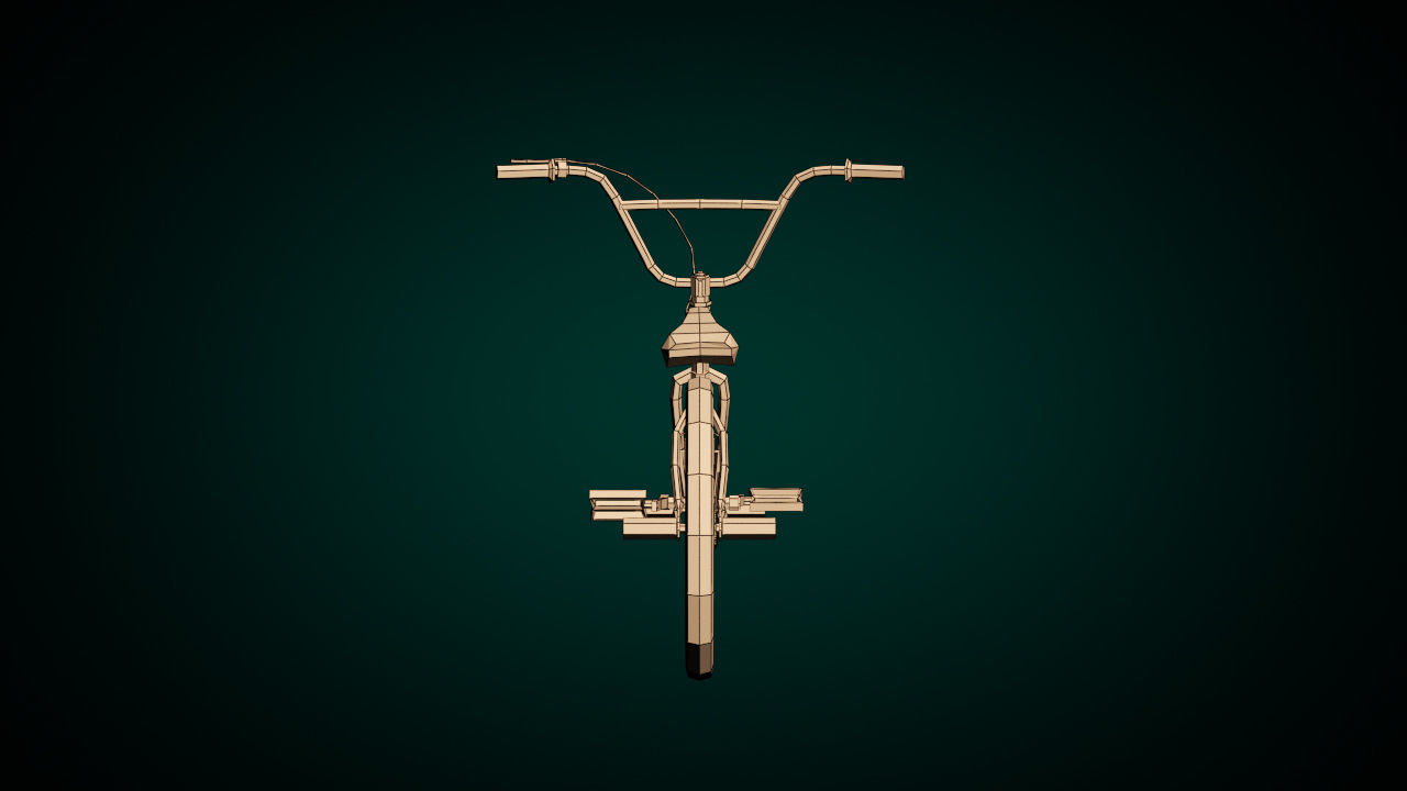 Low Poly BMX Bike Low-poly 3D model_16