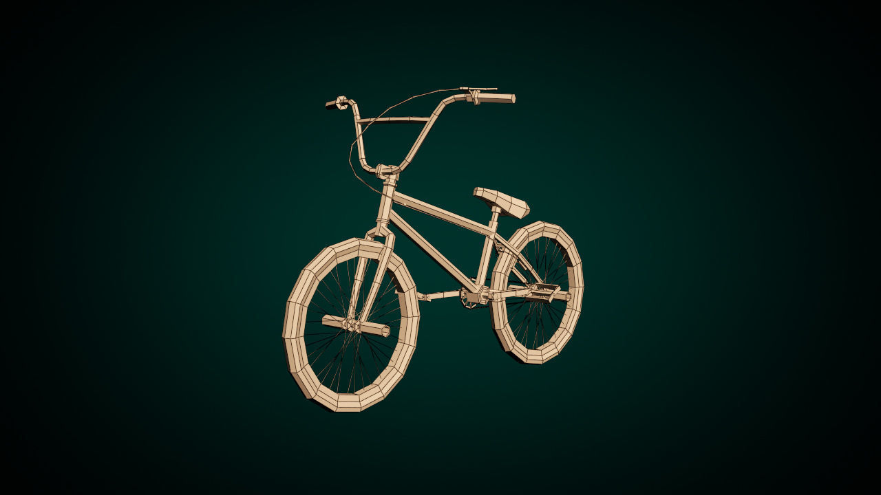 Low Poly BMX Bike Low-poly 3D model_13