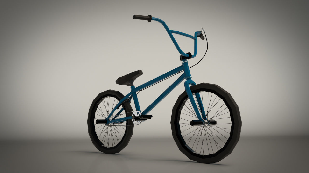 Low Poly BMX Bike Low-poly 3D model_7