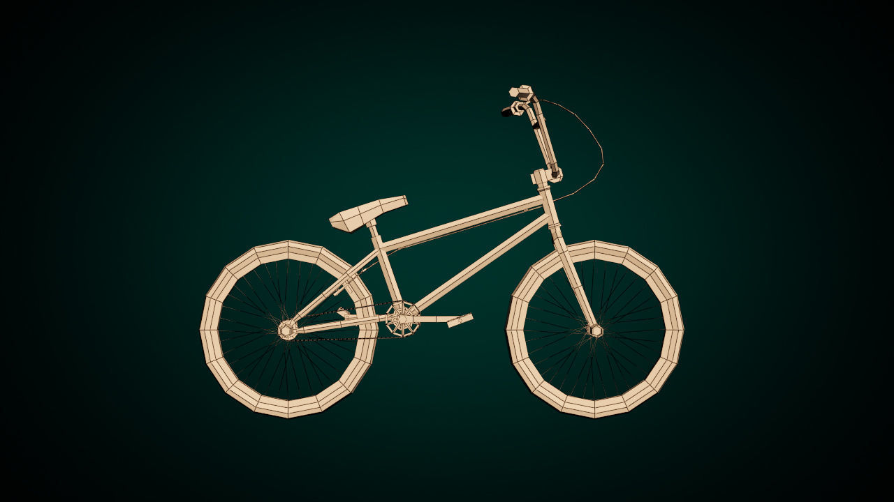 Low Poly BMX Bike Low-poly 3D model_15