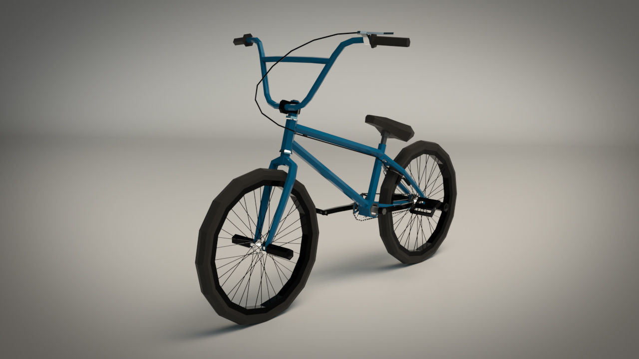 Low Poly BMX Bike Low-poly 3D model_3